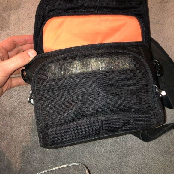 Delsey ODC 33 Medium Camera Shoulder Bag Black Orange - Picture 7 of 9